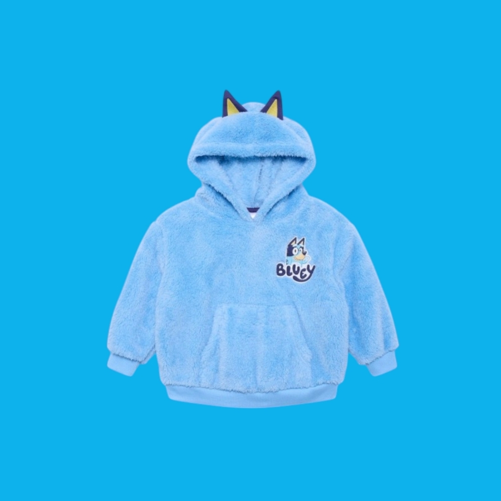 Bluey: Plush Cosplay Hoodie - Toddler 2T - Blue